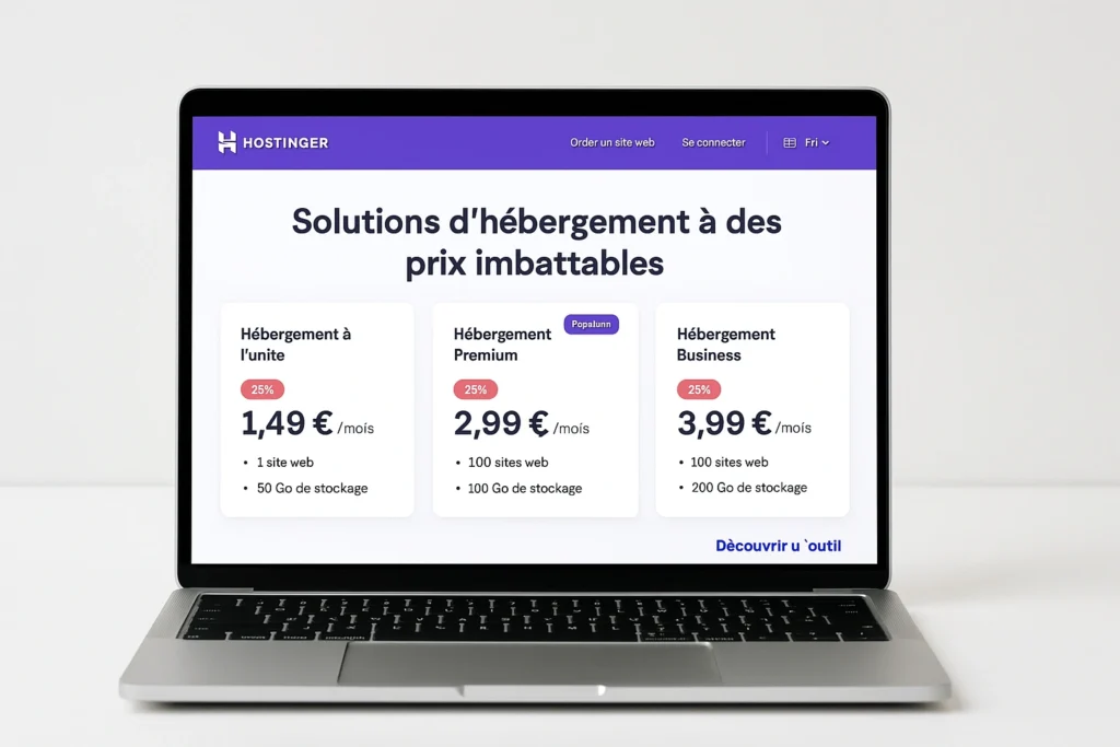 Hostinger hébergement web WordPress rapide et abordable